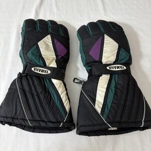 VTG Mens Genuine Yamaha Snowmobile Gauntlets Gloves Color Block Leather Palm XXL